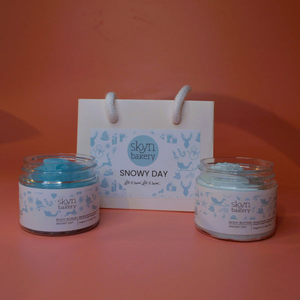 Snowy Day Christmas Gift Bag | Body Butter and Body Scrub