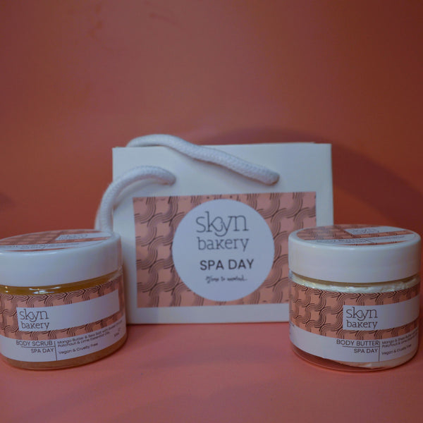 Spa Day Christmas Gift Bag | Body Butter and Body Scrub