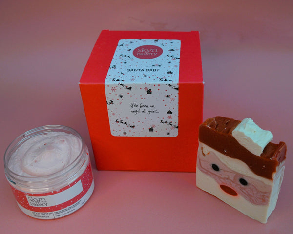 Santa Baby Small Christmas Gift Box | Body Butter and Soap