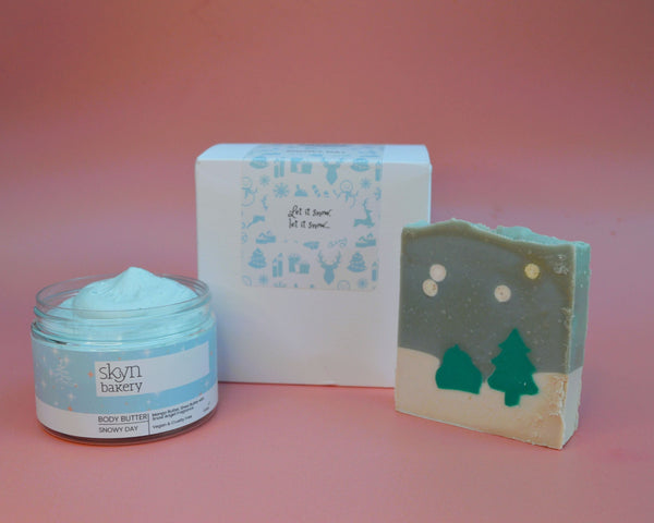 Snowy Day Small Christmas Gift Box | Body Butter and Soap